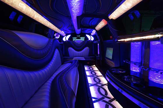 leather seats on limo