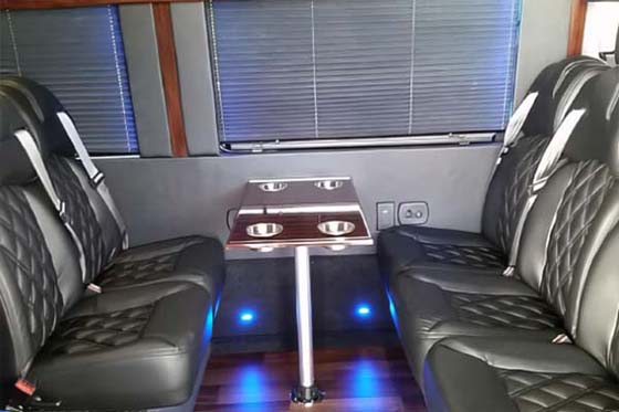 executive shuttle with desk