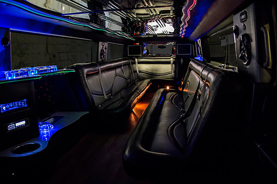 tvs on limousine