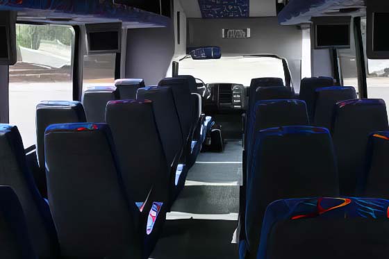shuttle bus with tvs